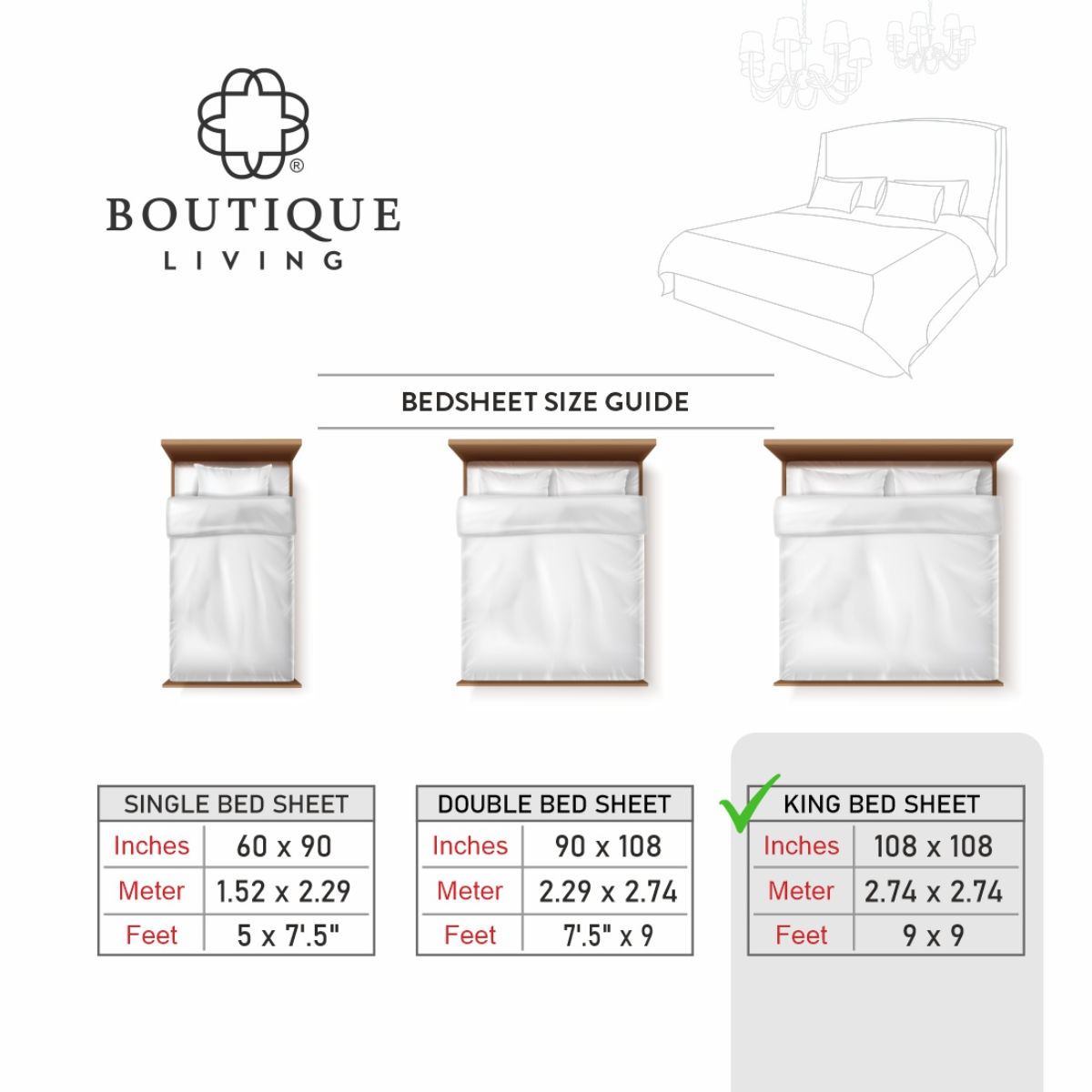 Buy Boutique Living Angelite 270 TC King Bedsheet Beige Online