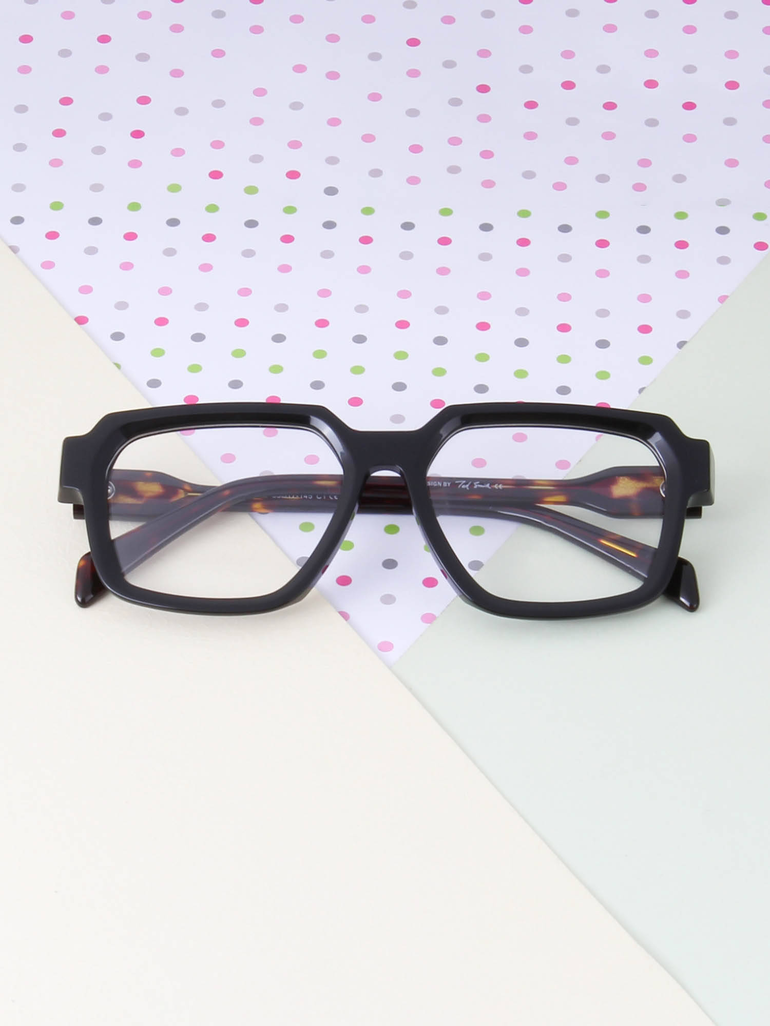 TED SMITH Black Full Rim Rectangular Frames (LUCAS 3_C1)