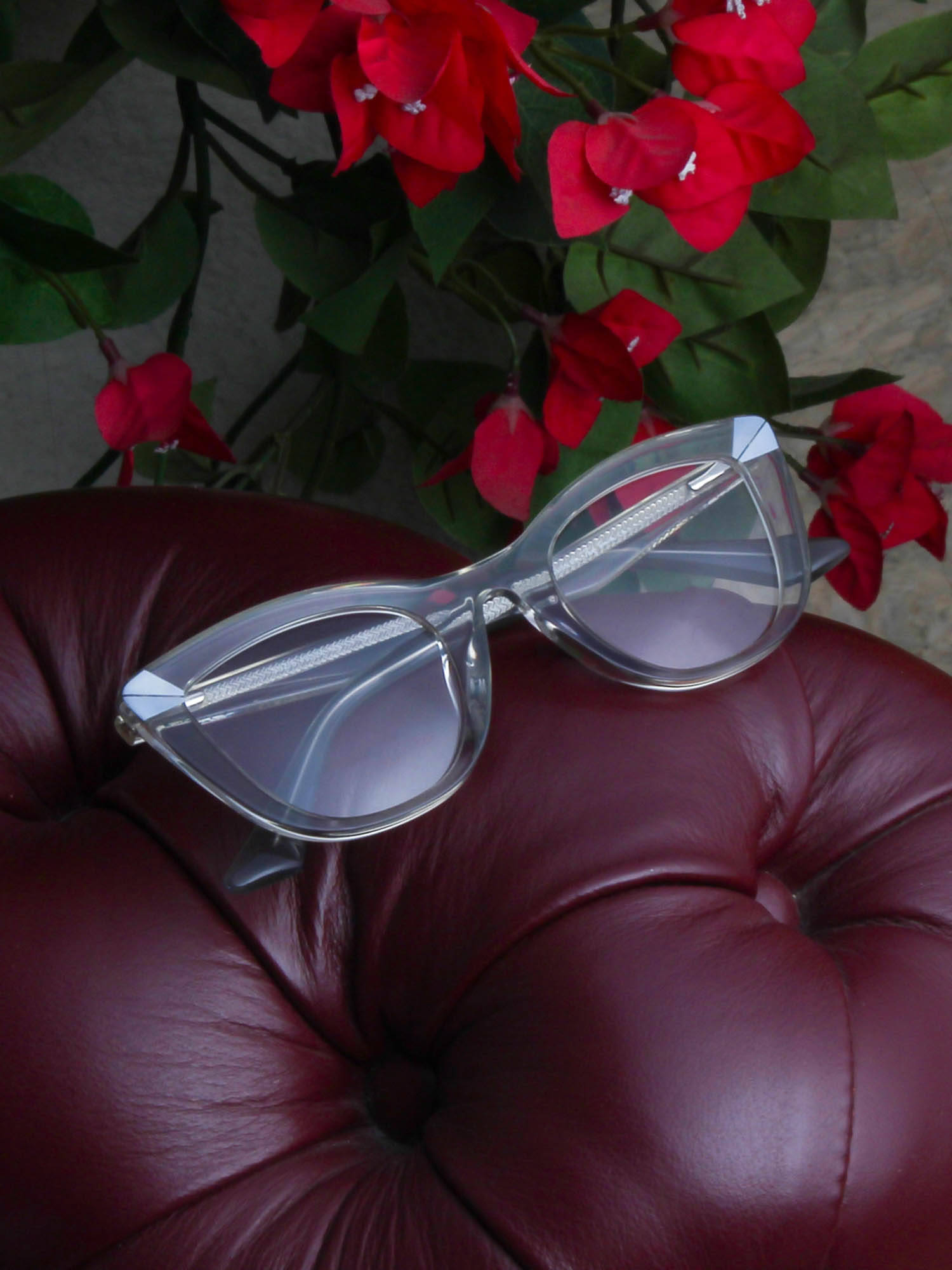 TED SMITH Clear Women Full Rim Cat Eye Spectacle Frames (SUZIE_C4)