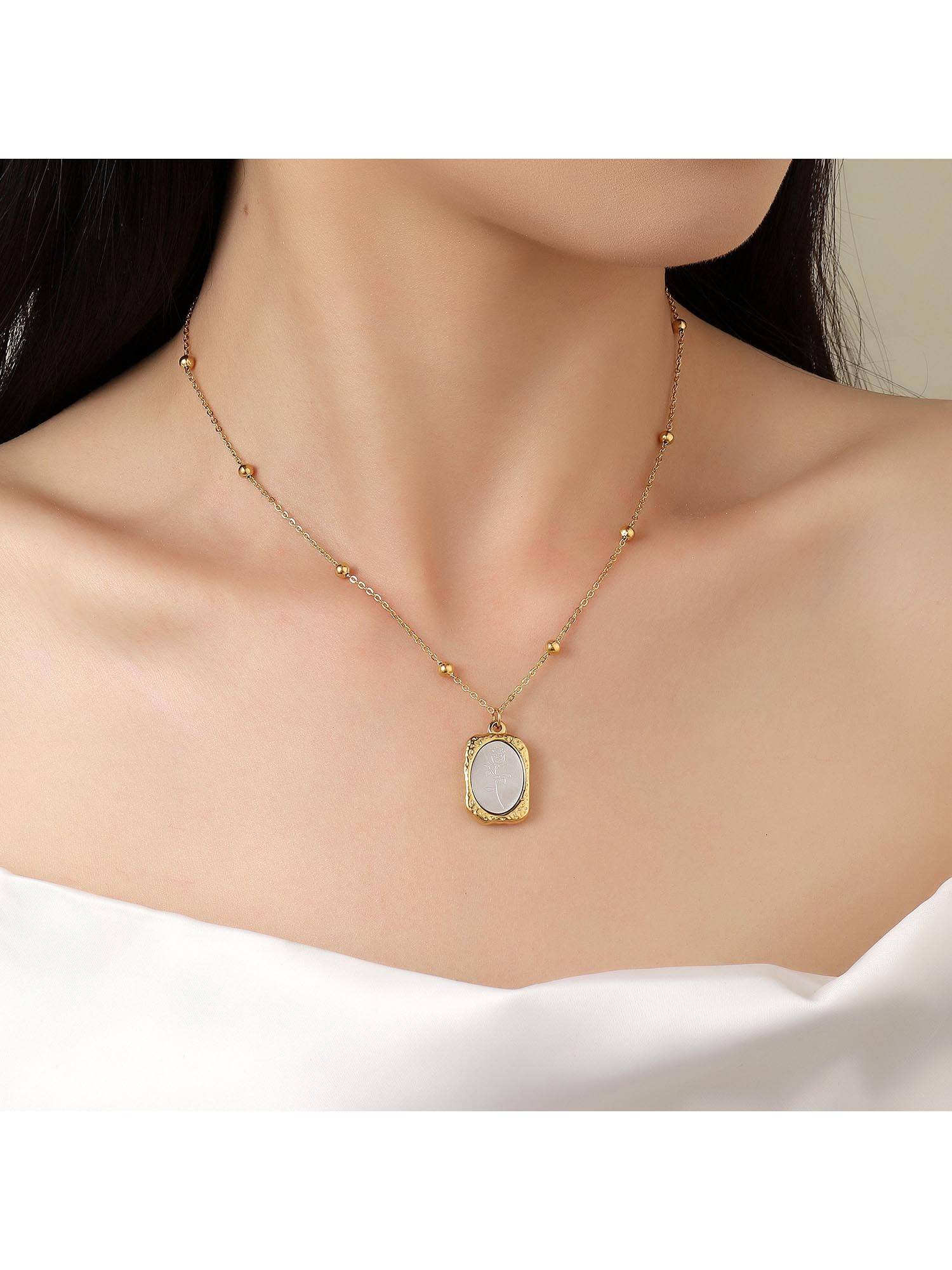 Salty Women Gold-Silver Mystical Rose Charm Minimal Necklace