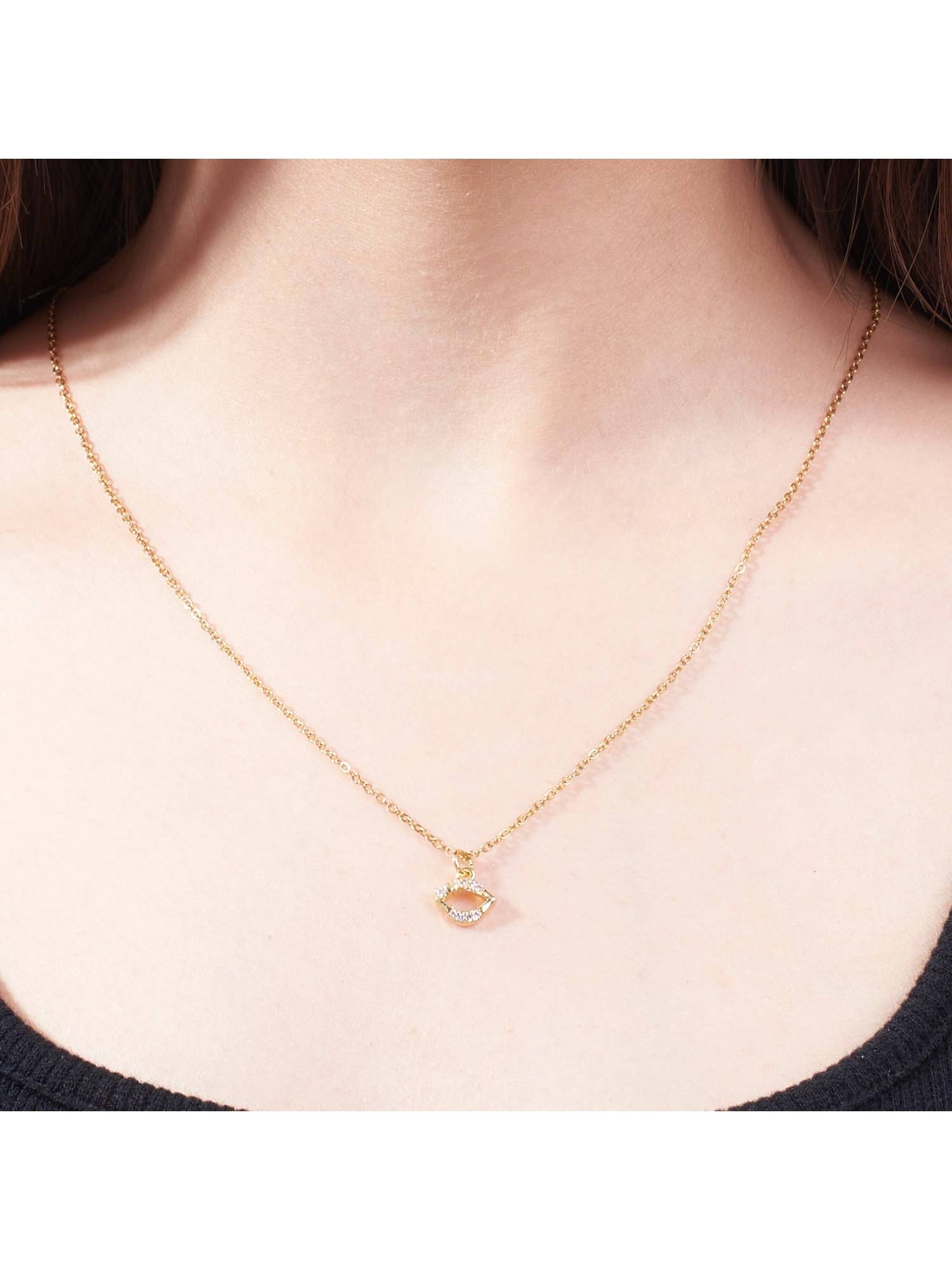Salty Women Lover Kiss Charm Necklace