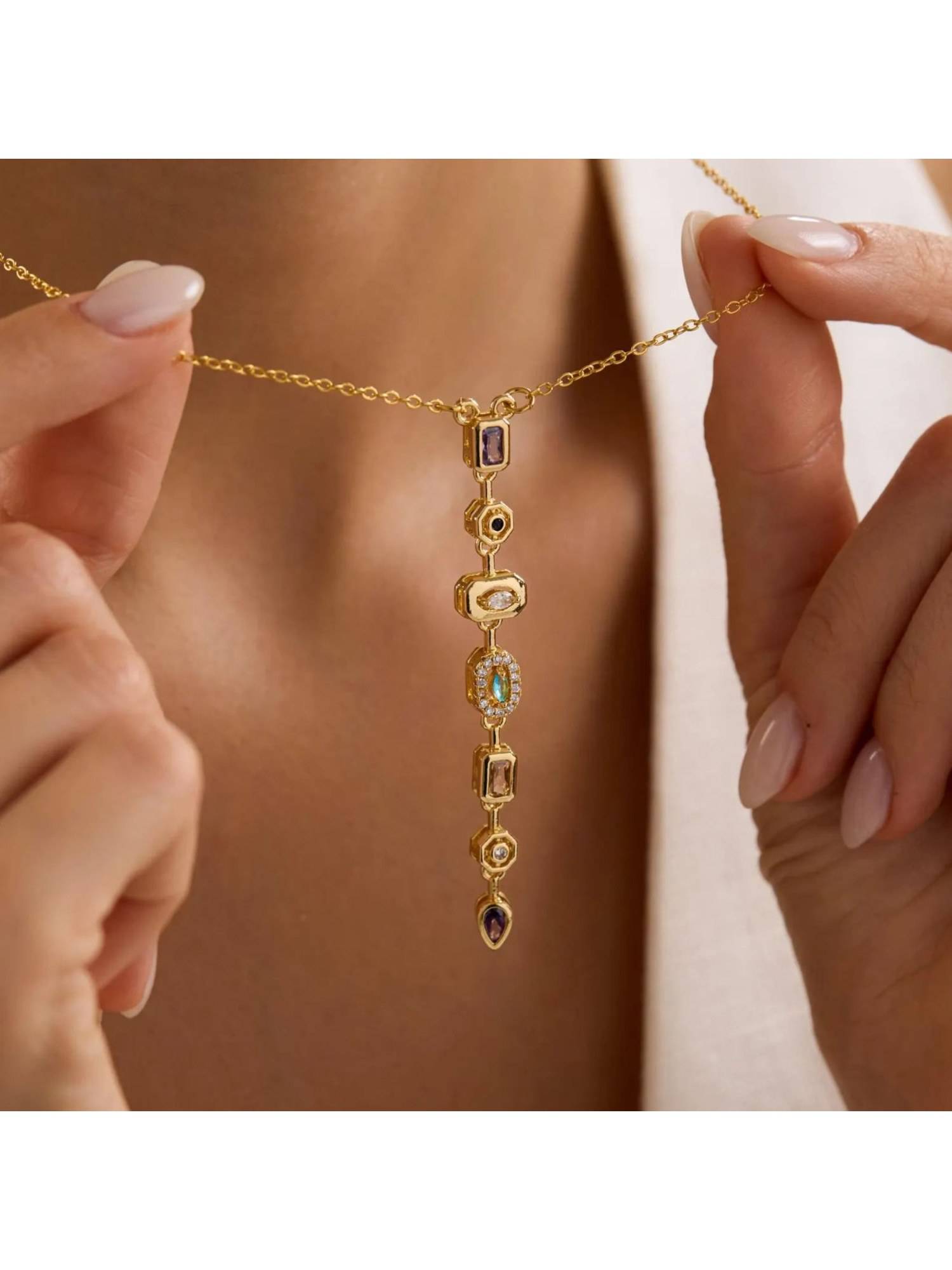 Salty Women Multi-Color Aurora Relic Gem Necklace