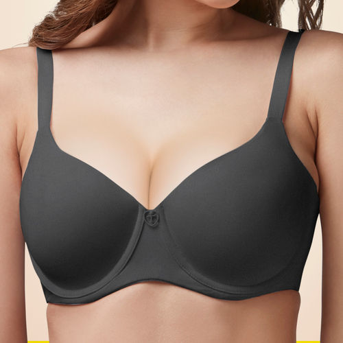 Buy Trylo D.e.light Woman Soft Padded Wired Full Cup Bra - Black online