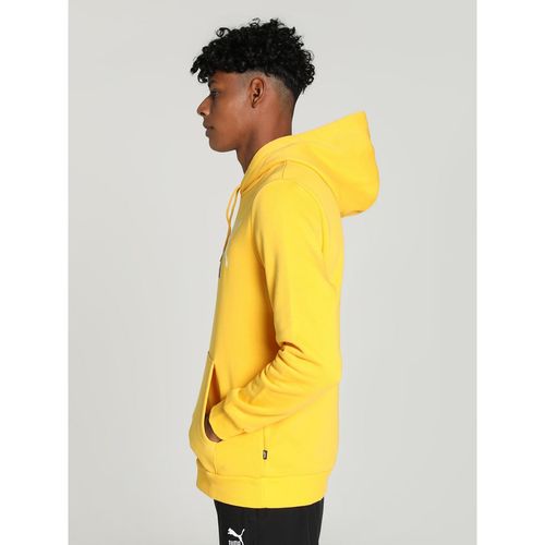 Buy Puma Essentials+ Col Big Logo Men Yellow Hoodie Online