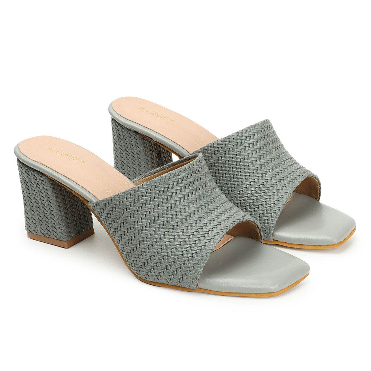 Buy online Grey Synthetic Back Strap Sandals from heels for Women by  Aasheez for ₹589 at 63% off | 2024 Limeroad.com