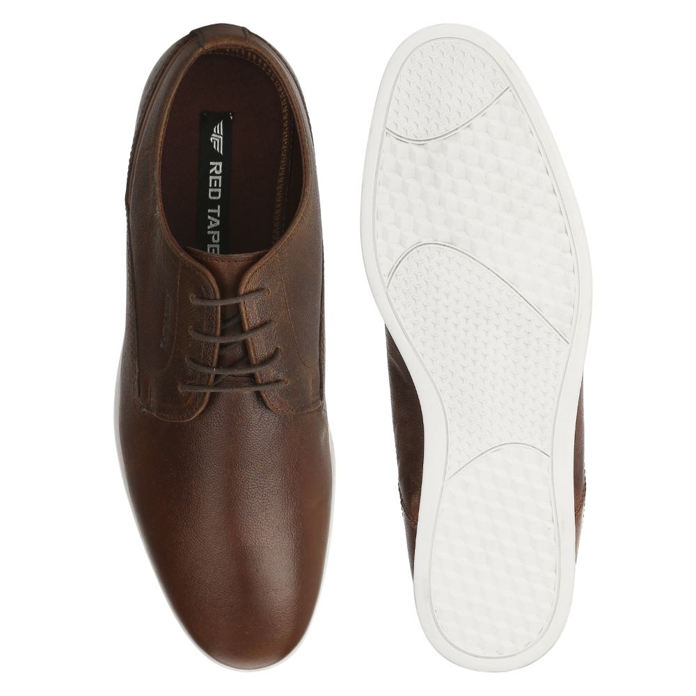 Red tape dark best sale tan derby boots