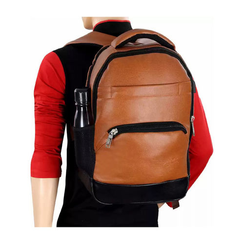 Leather World 15.6 inch PU Leather Travel USB College Laptop Backpack Men  Women: Buy Leather World 15.6 inch PU Leather Travel USB College Laptop Backpack  Men Women Online at Best Price in