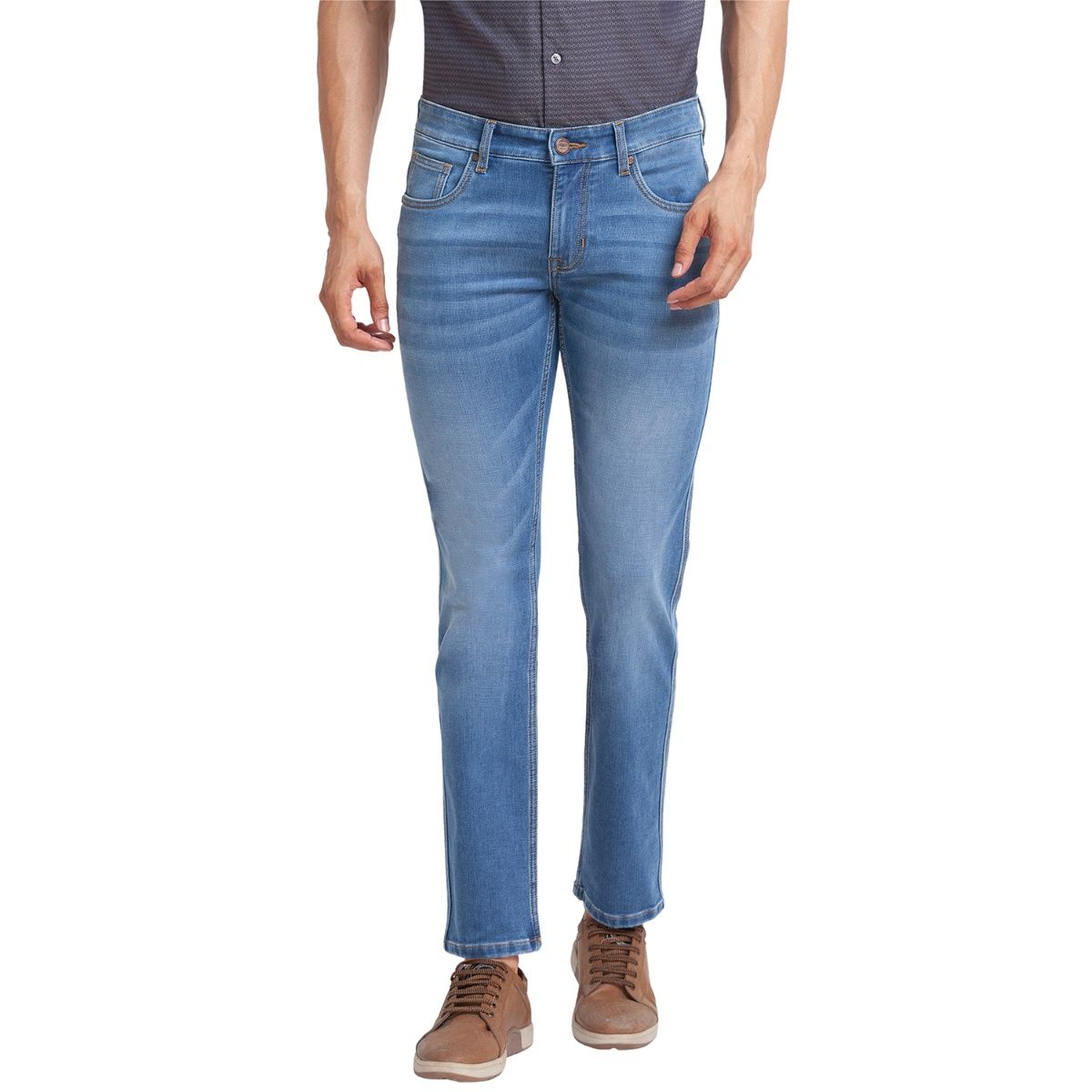 Buy ColorPlus Medium Blue Jeans Online