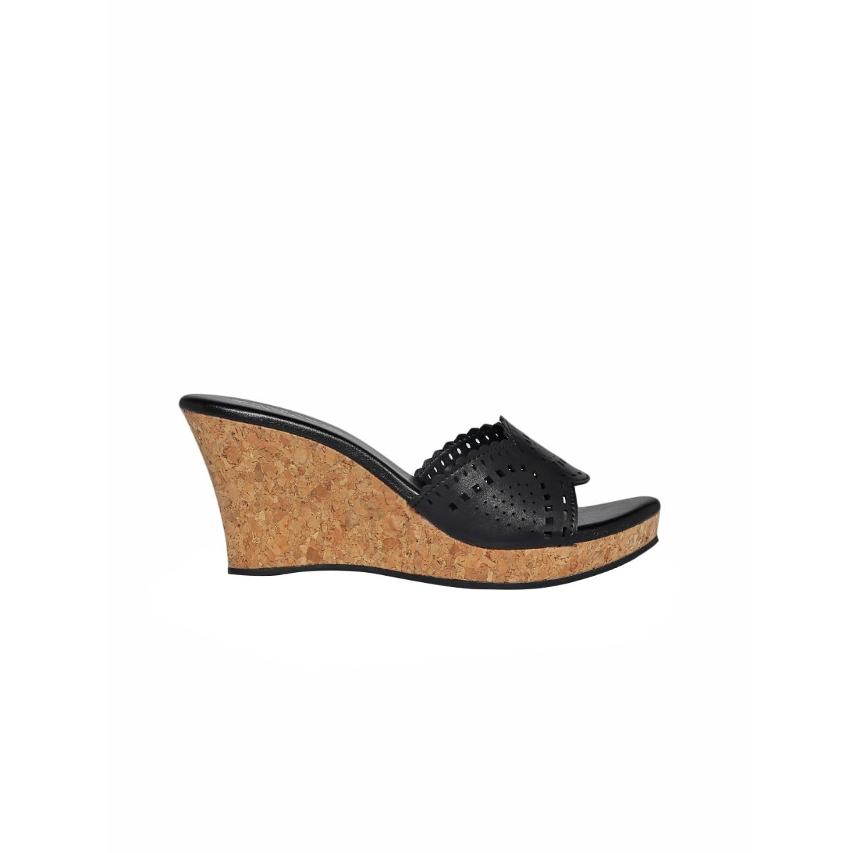 Buy Monrow Solid Or Plain Black Wedges Online