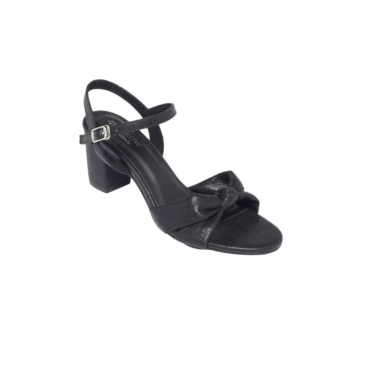 Plain black 2025 block heels