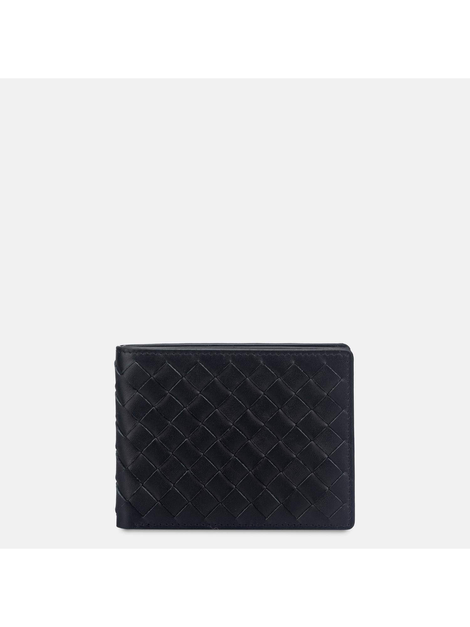 Gioia Enzo Woven Mini Bifold Wallet - Black