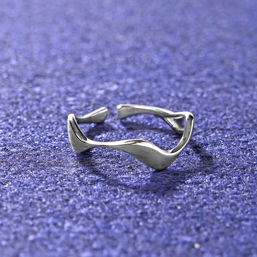 Buy CLARA Pure 925 Silver Wave Adjustable Thumb Band Finger Ring