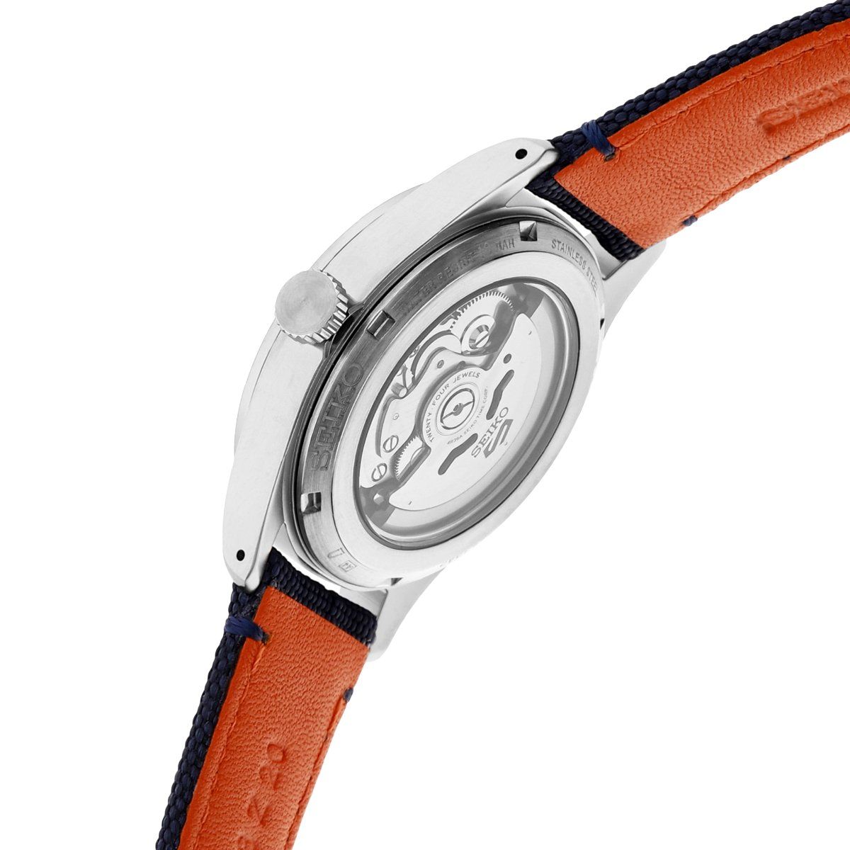 Seiko 5 automatic orange on sale
