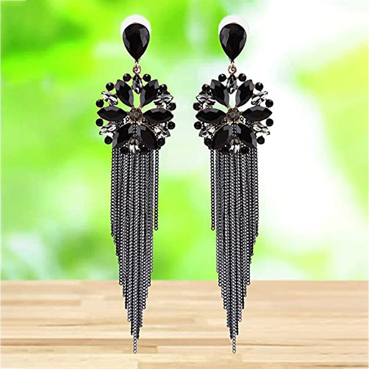 Yellow crystal earrings on sale