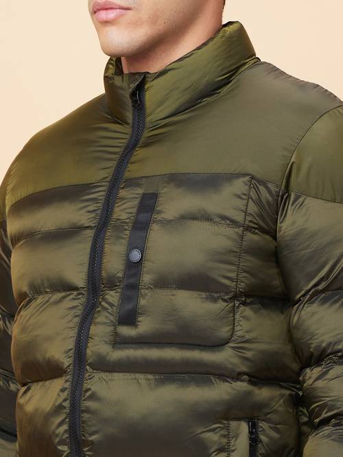 green puffer khaki puffer jacket mens