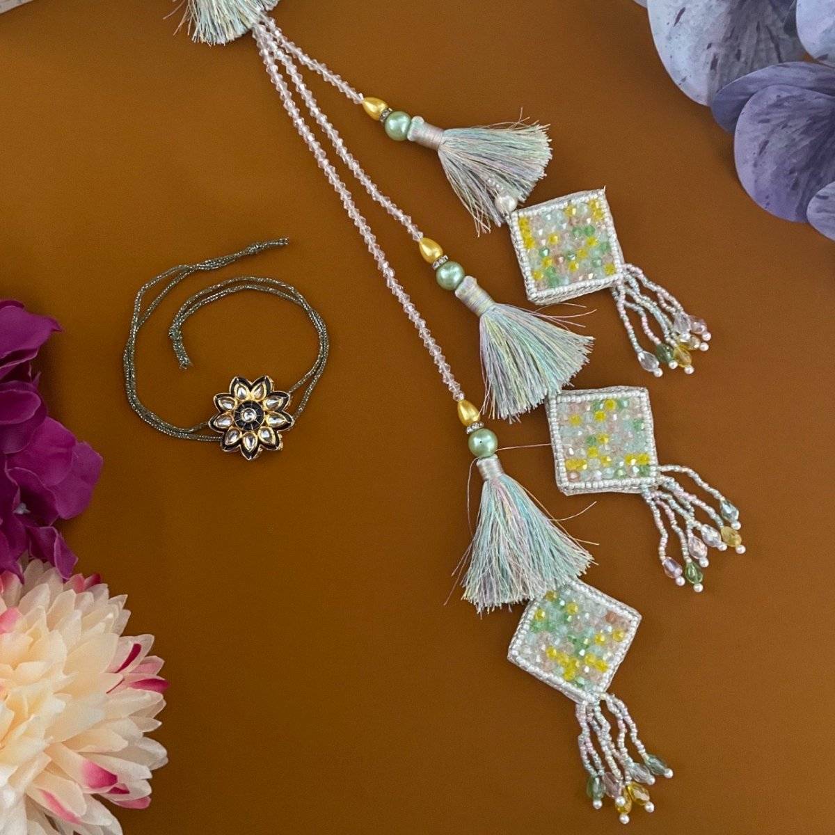 Digital Dress Room Multicolour Rakhi with Lumba
