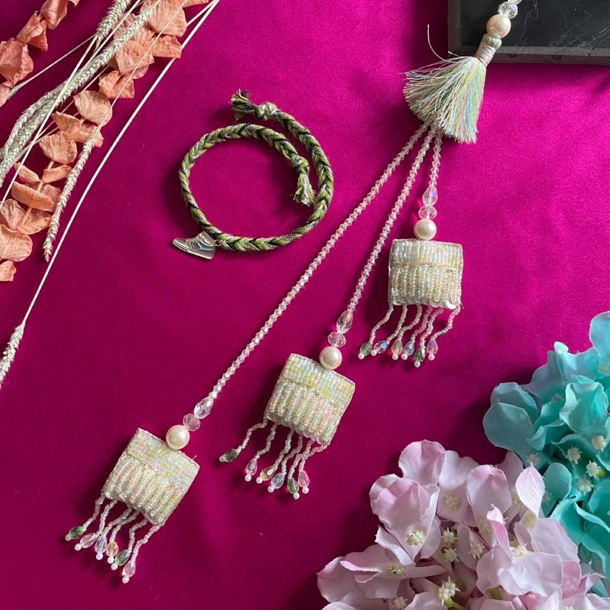 Digital Dress Room Multicolour Rakhi with Lumba