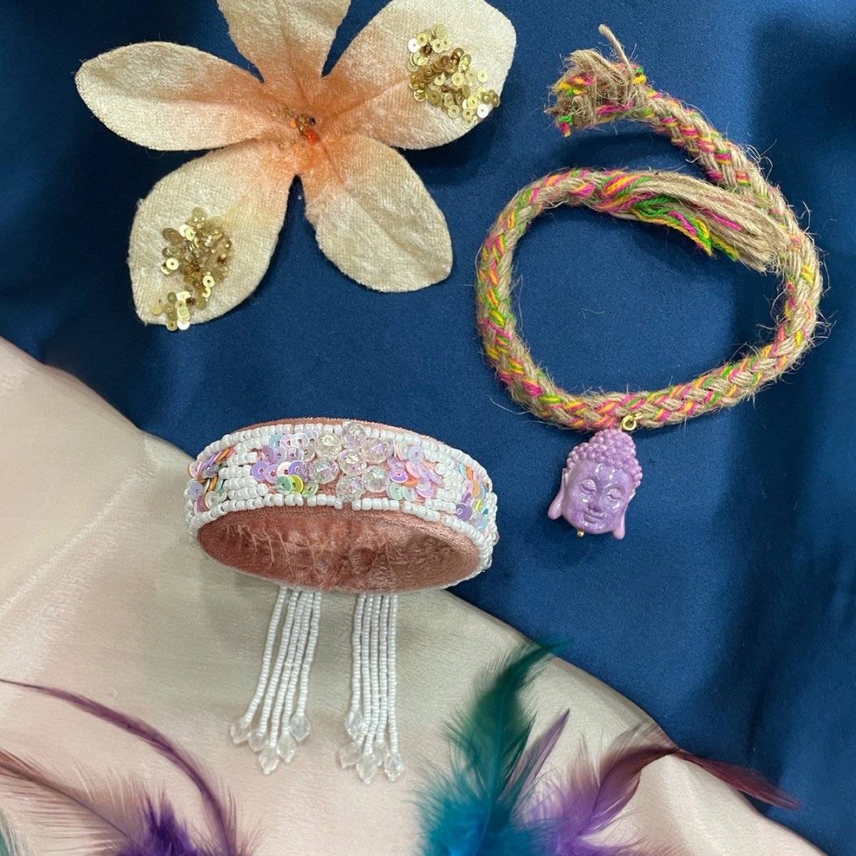 Digital Dress Room Multicolour Rakhi with Lumba