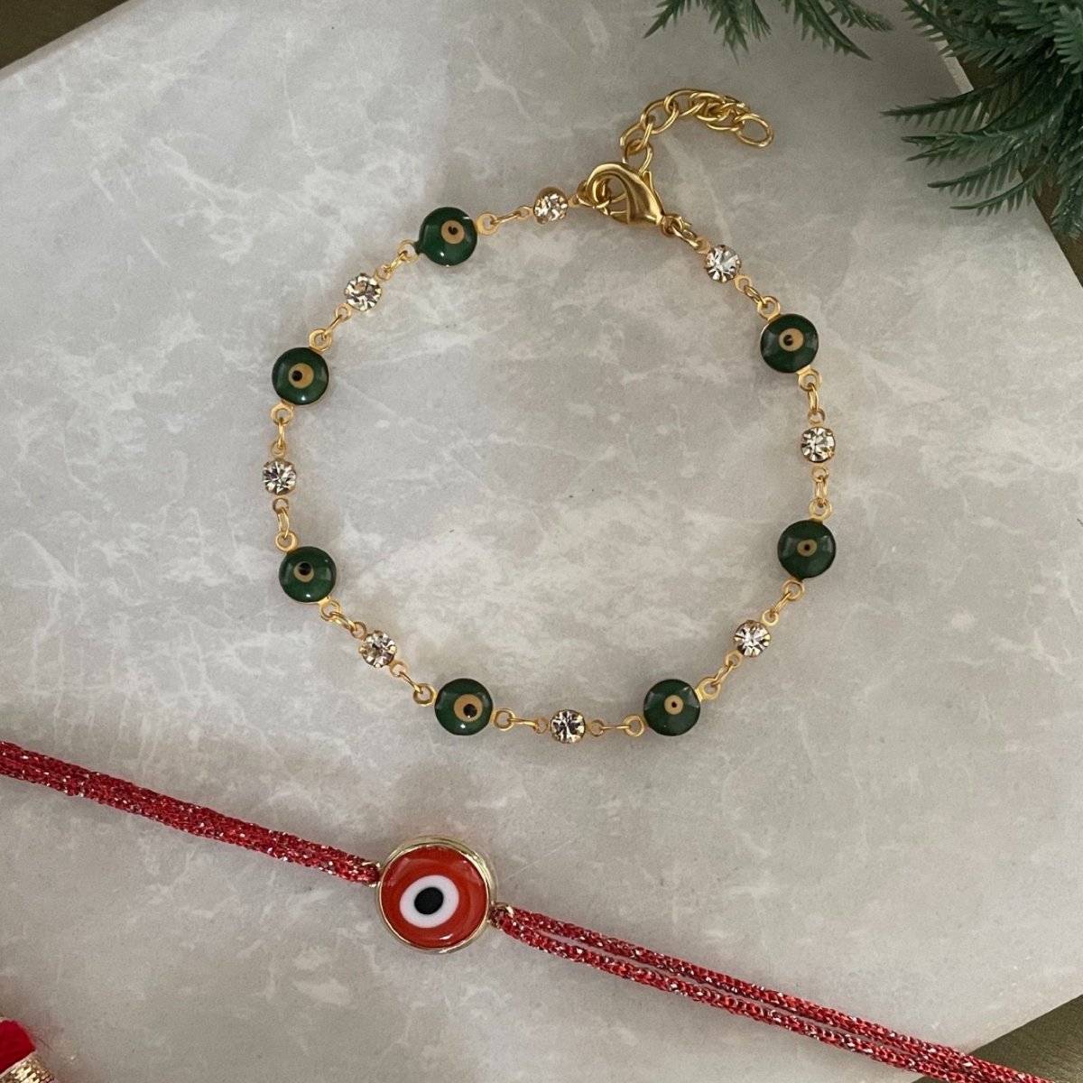 Digital Dress Room Multicolour Rakhi with Bracelet
