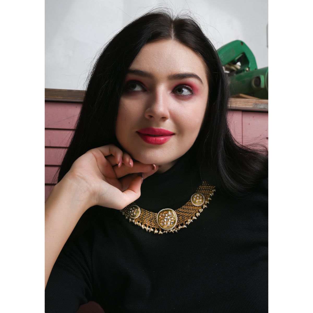 Odette Gold Brass Necklace Set Buy Odette Gold Brass Necklace Set