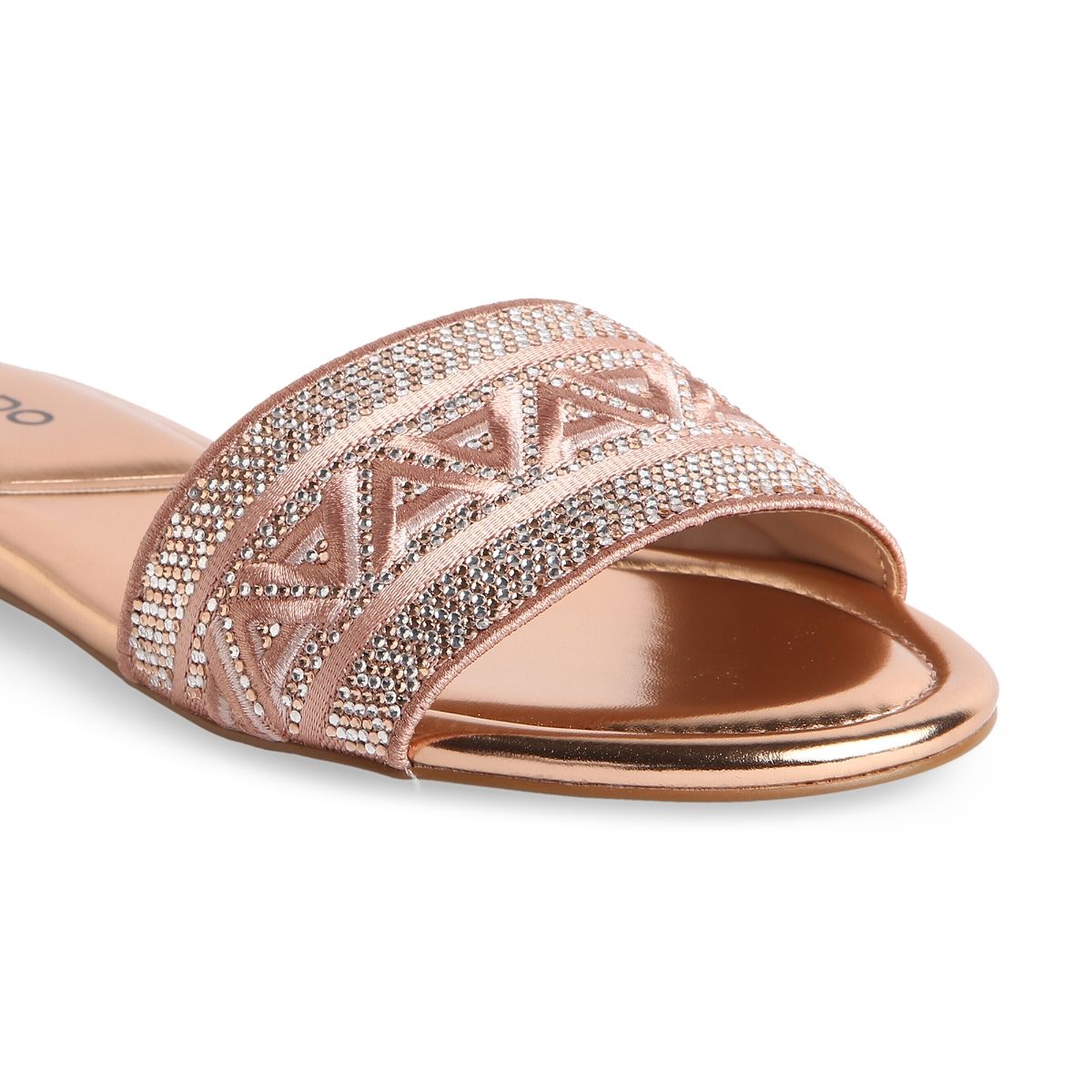 Rose gold embellished store sandals