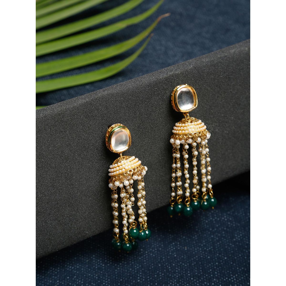 Pearl Silver Plated Earrings- Ruby Raang main image 1