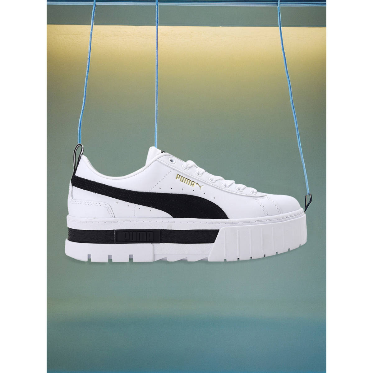Puma Mayze Lth Women's White Shoes - Uk 5