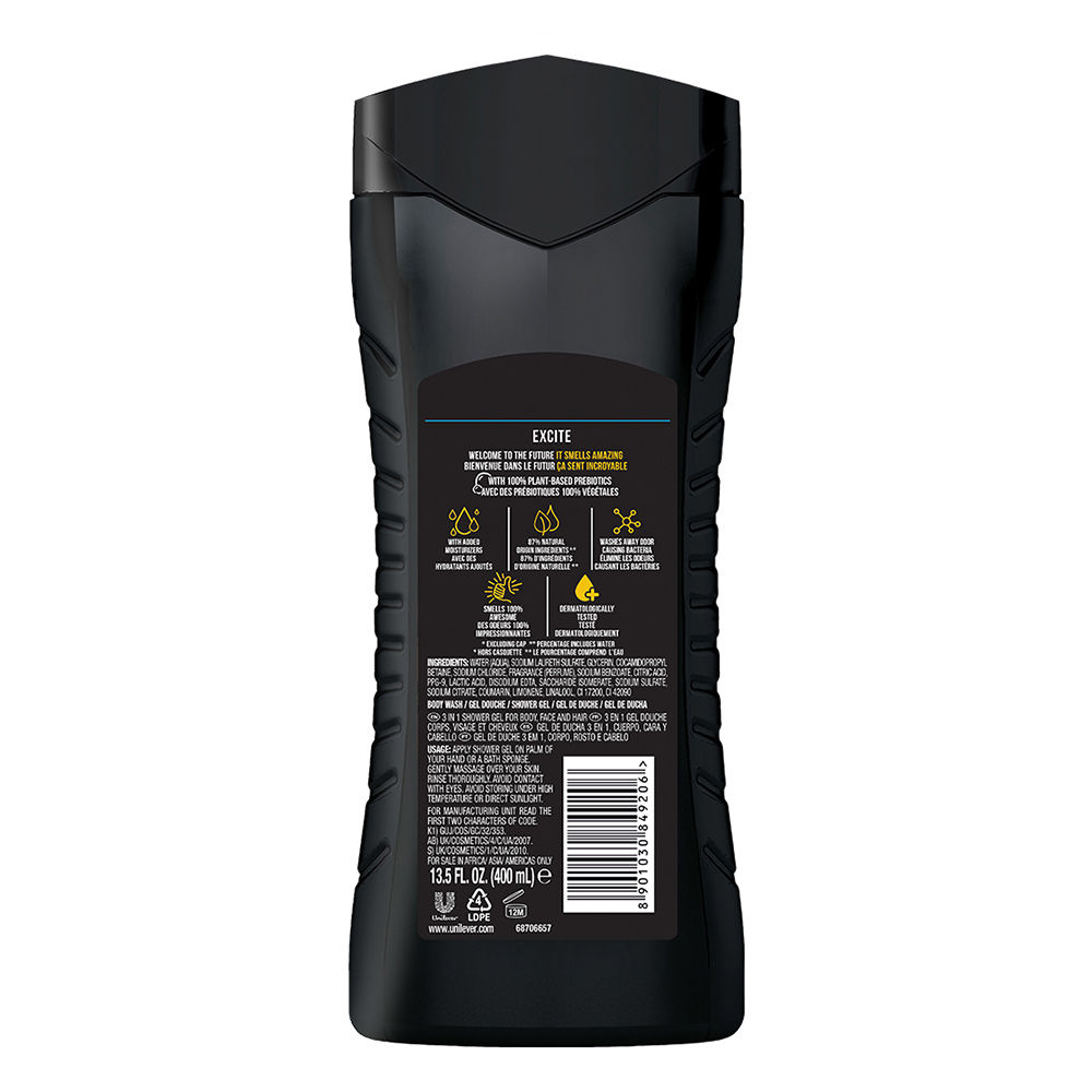 Axe Excite 3 In 1 Body, Face & Hair Wash For Men Buy Axe Excite 3 In 1 Body, Face & Hair Wash