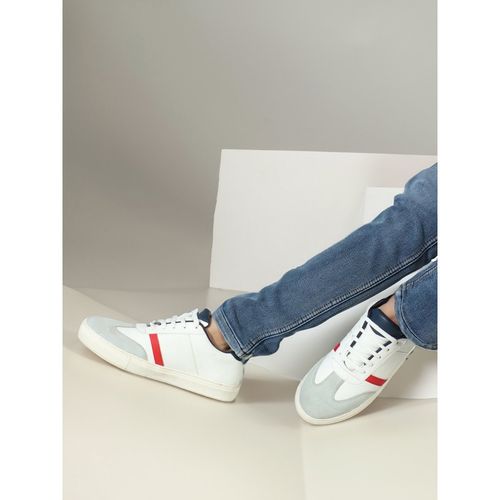 Buy Carlton London Mens Stylish White Color Lace Up Leather