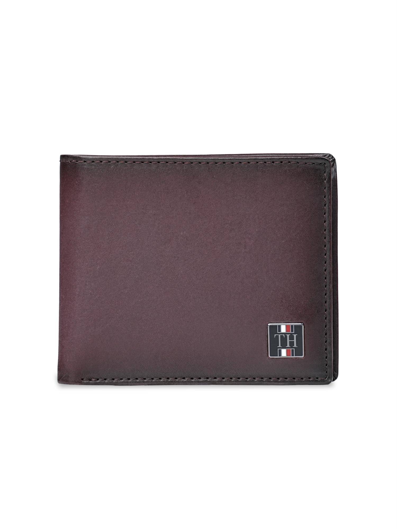 Tommy Hilfiger Men's Global Coin Leather Wallet Gistel - Wine