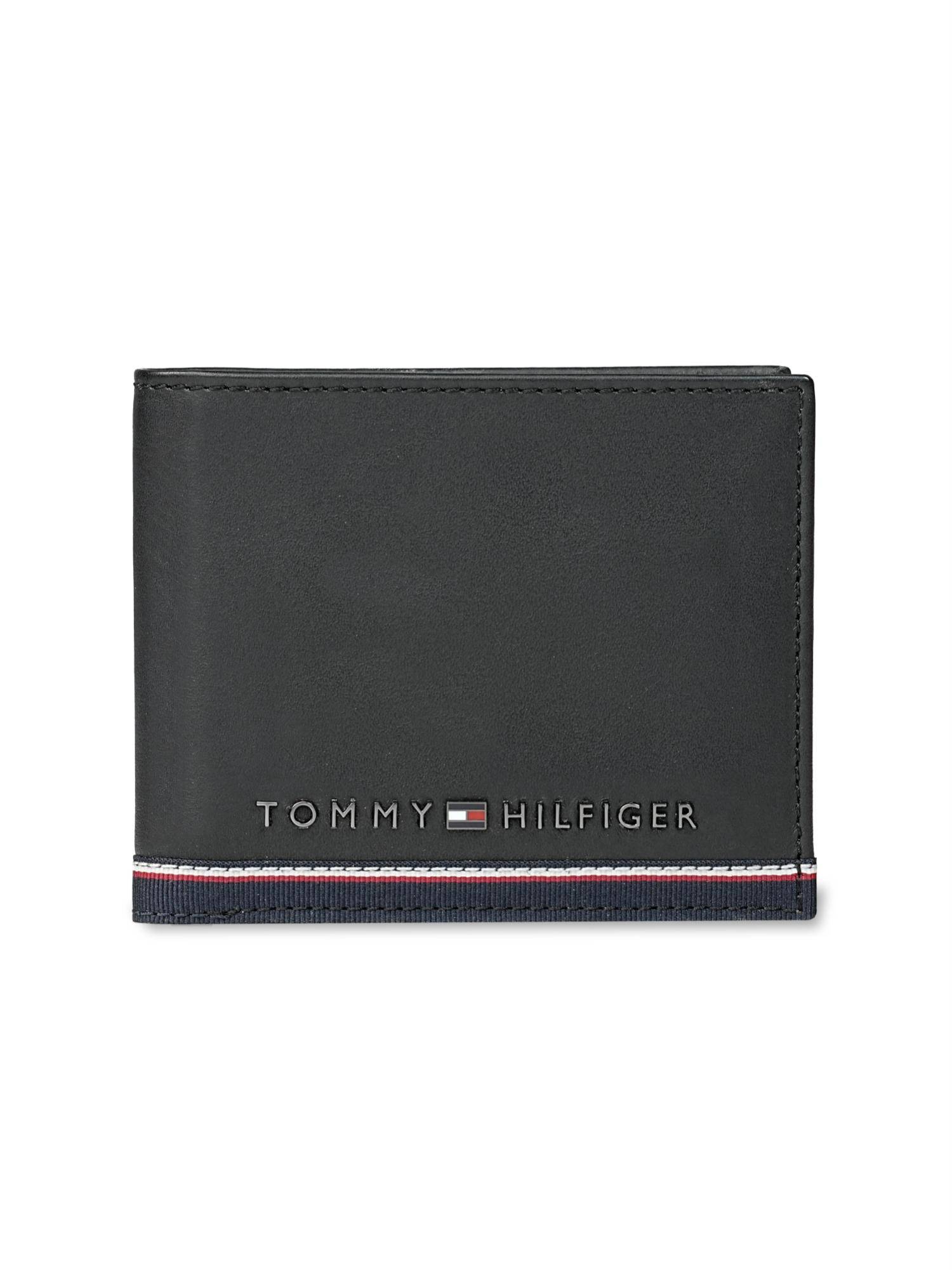 Tommy Hilfiger Men's Global Coin Leather Wallet Acre - Black
