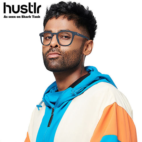 Lenskart Hustlr Navy Blue Full Rim Wayfarer Lenskart Hustlr Eyeglasses  LB-208961 (49)