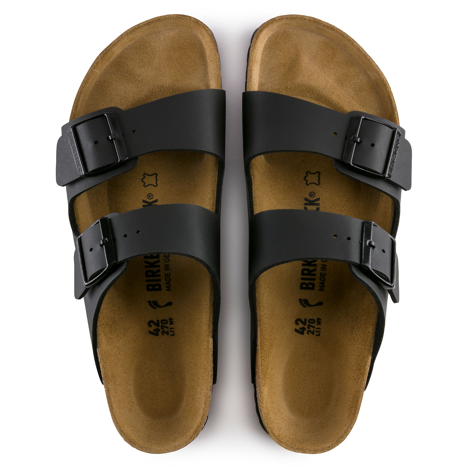 Buy Birkenstock Arizona Birko flor Black Regular Width Unisex