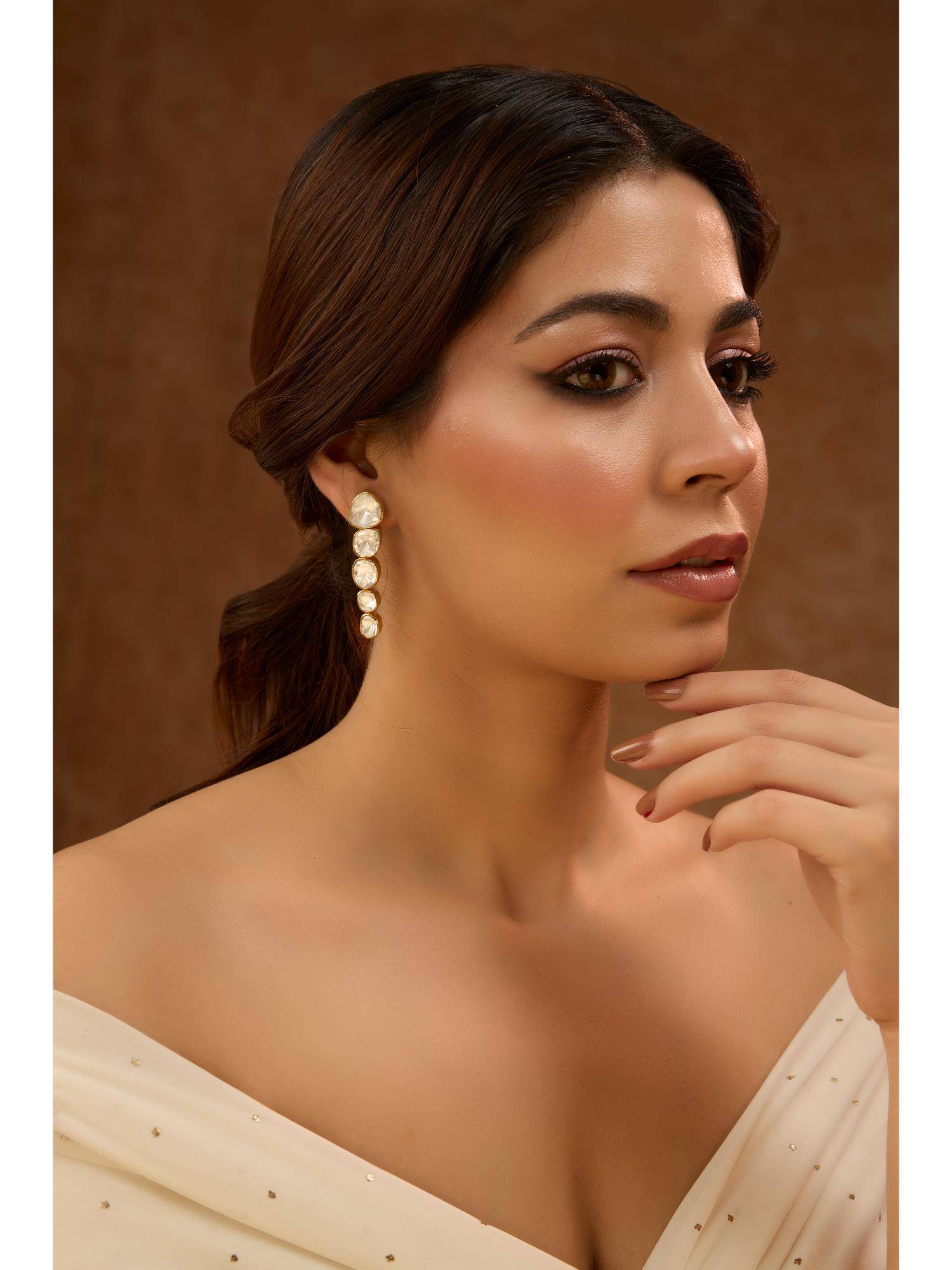 KARISA DESIGNS Classic Drop Moissanite Earrings