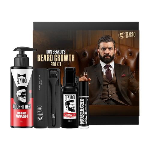 Buy BEARDO Don Beard Growth Pro Kit for Men Beard Grooming Kit