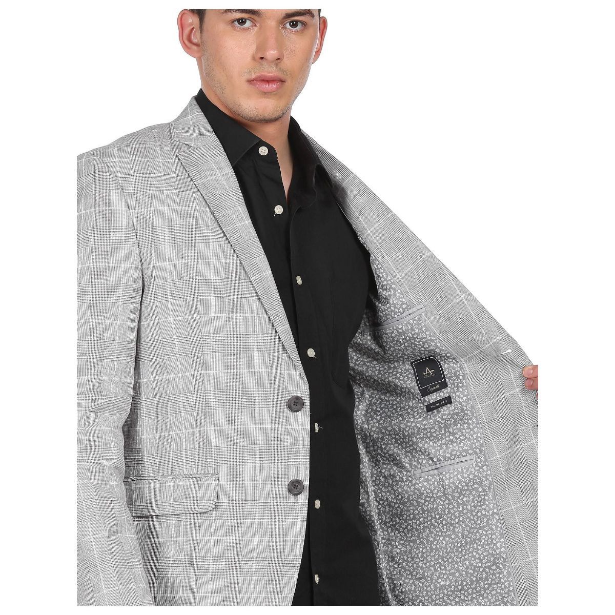 Arrow check blazers top