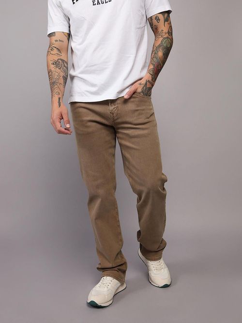 American Eagle Men Brown Easyflex Original Bootcut Jeans
