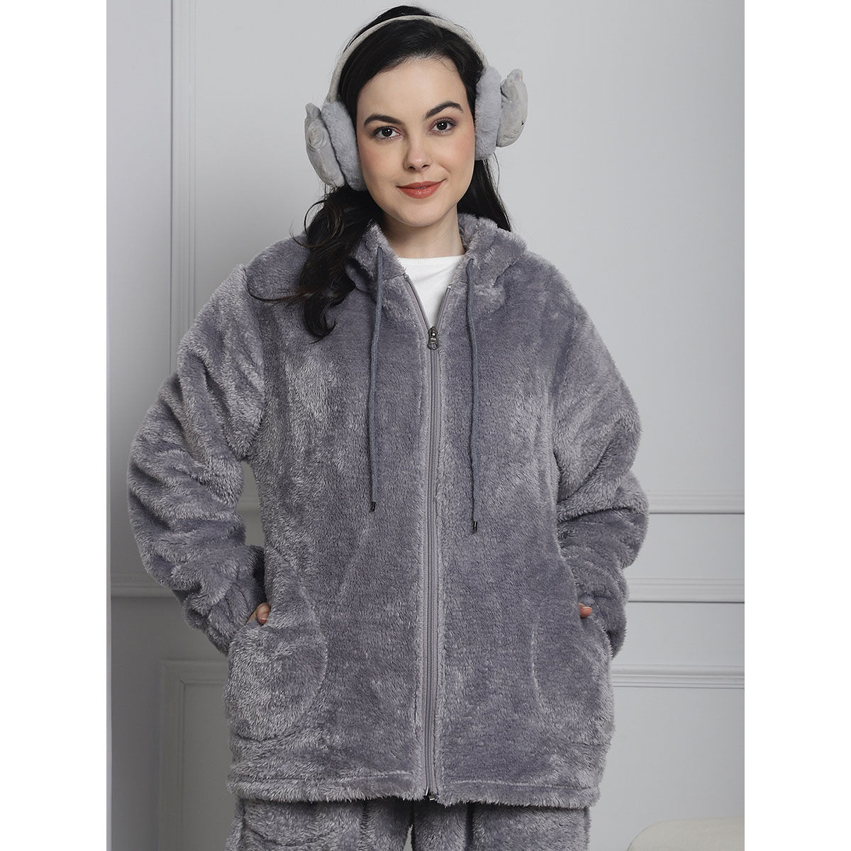 Fur night suit for winter sales