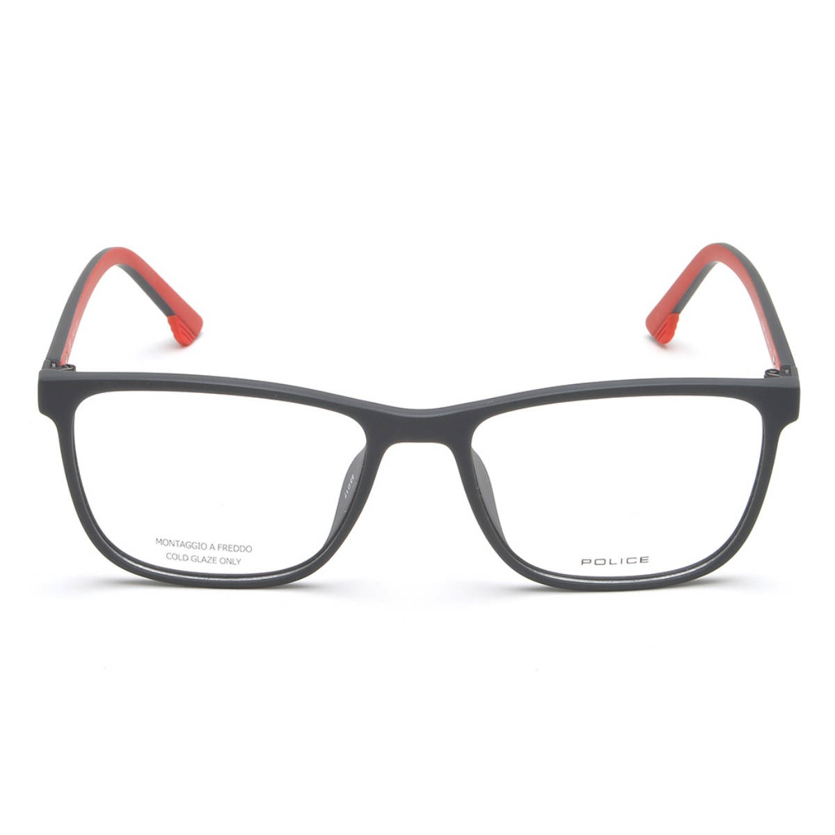 Police Eyewear For Men With Black Polycarbonate Frame (Size 53)