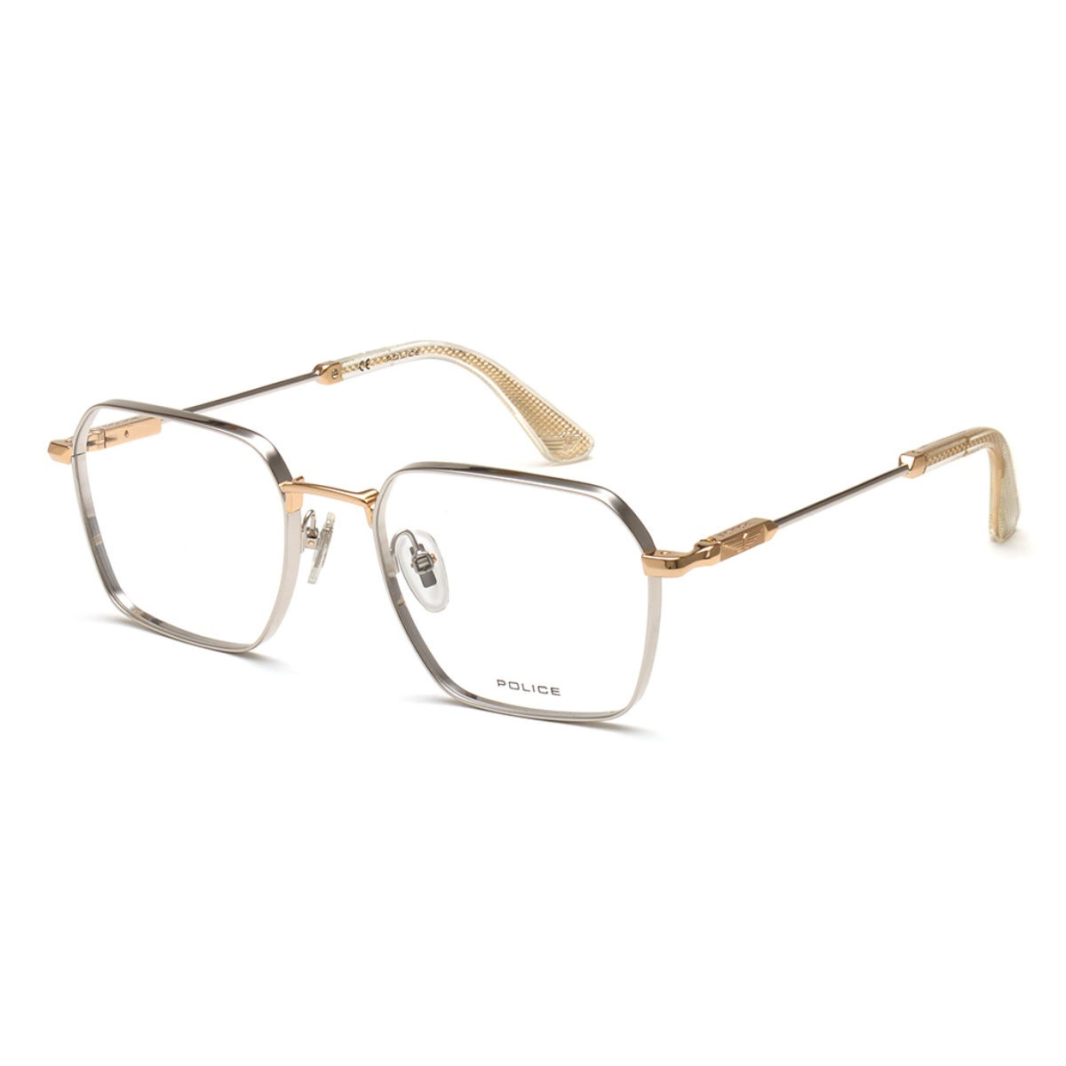 Buy Police Eyewear For Men With Gold Alloy Frame (Size 53) Online