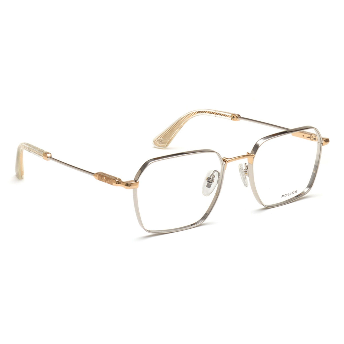 Buy Police Eyewear For Men With Gold Alloy Frame (Size 53) Online