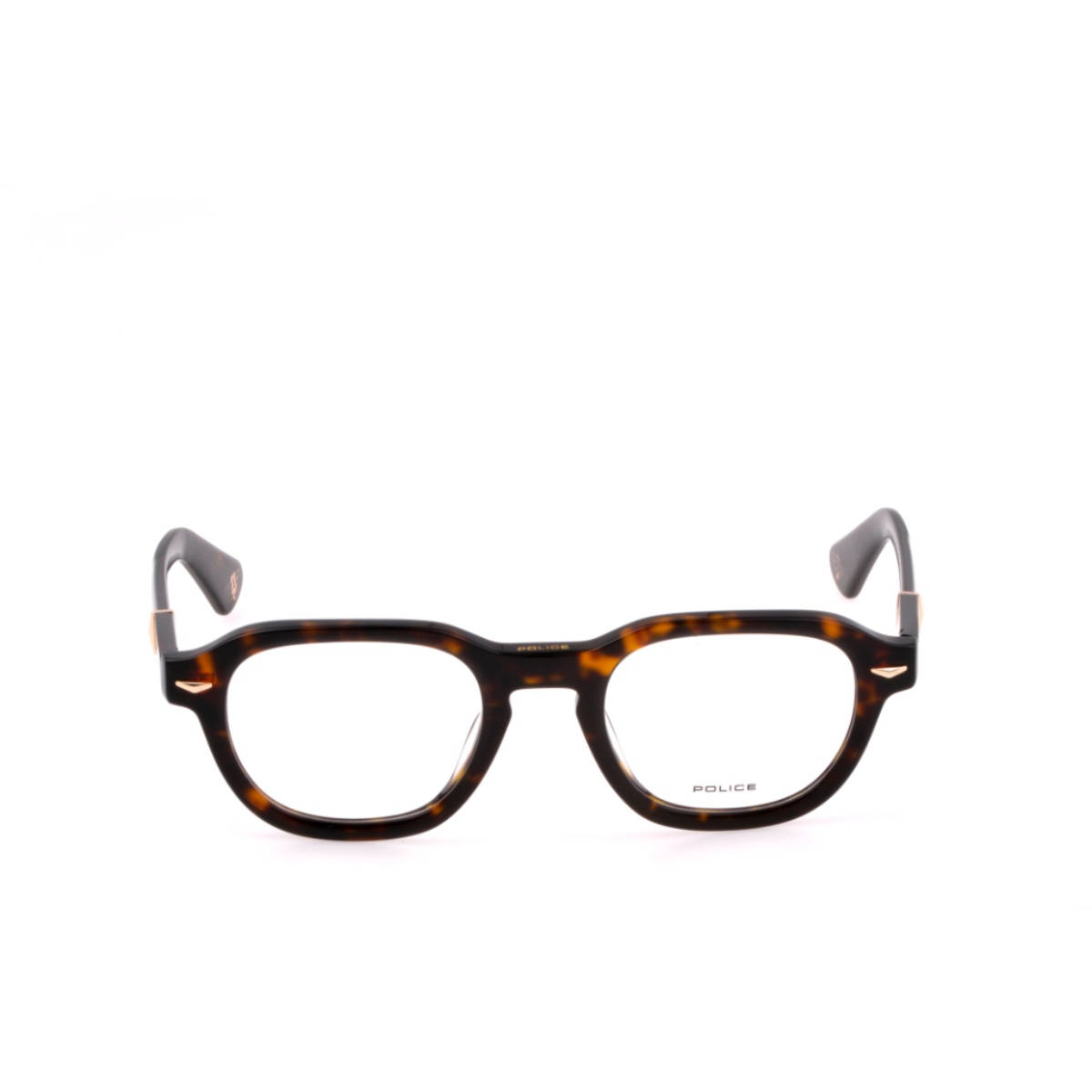 Police Eyewear For Men With Brown Polycarbonate Frame (Size 50)