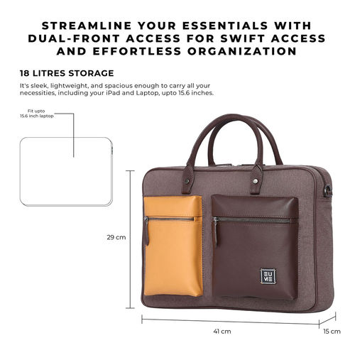 Buy EUME Attache Messenger Bag Brown Online