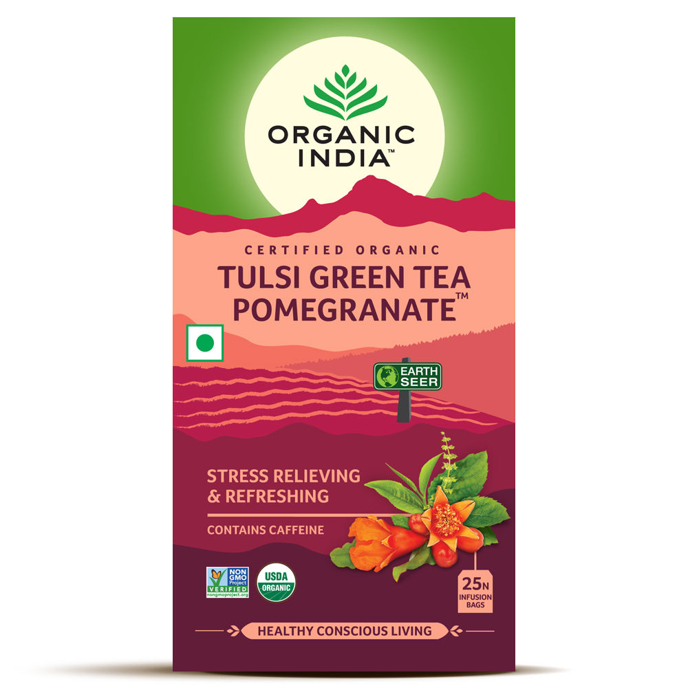 Organic India Tulsi Pomegranate Tea (25 Tea Bag)