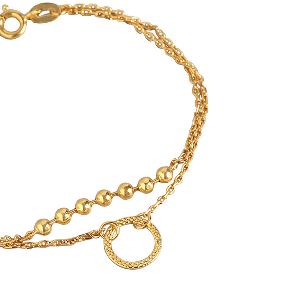Buy Carlton London 18kt Gold Plated Charm Bracelet Online