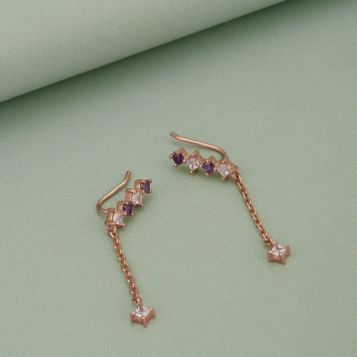 Buy Carlton London 18kt Rose Gold Plated Star Ear Climber Online