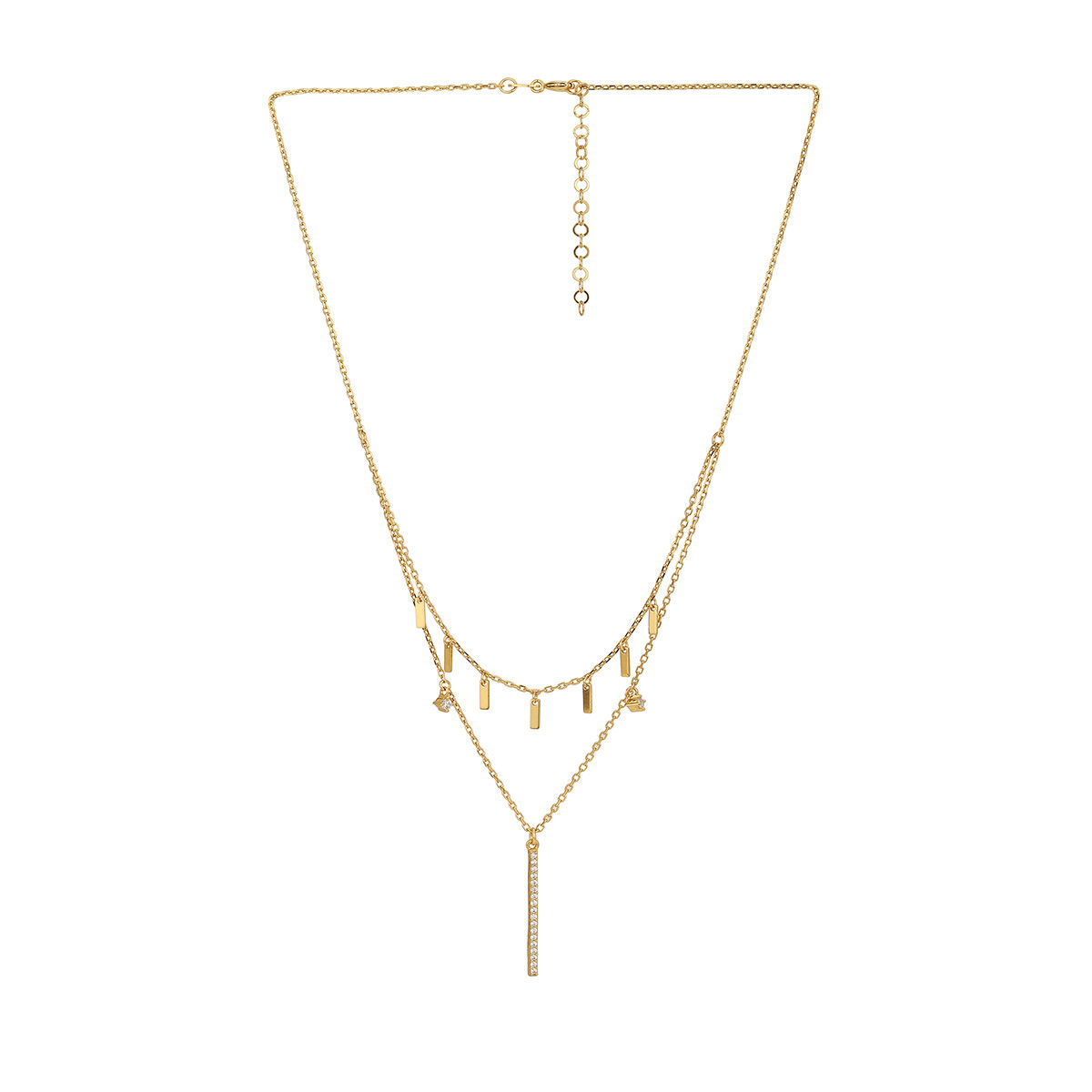 Buy Carlton London 18Kt Gold Plated Layered Necklace Online