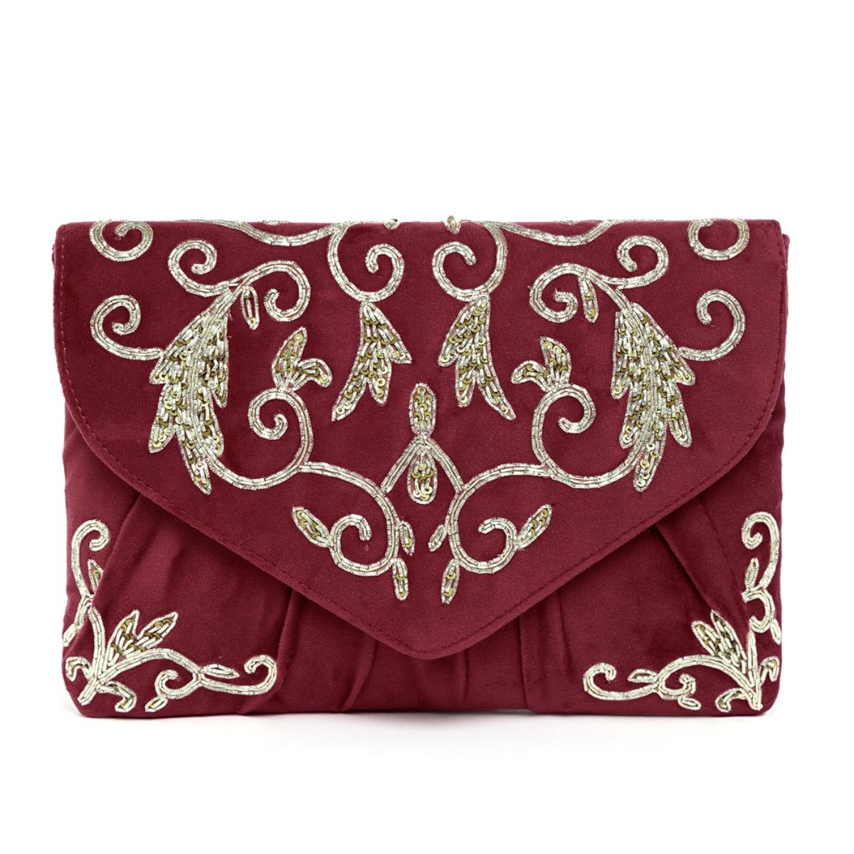 Peora Maroon Clutch Purses for Women Handmade Evening Bridal Clutch C85M Buy Peora Maroon