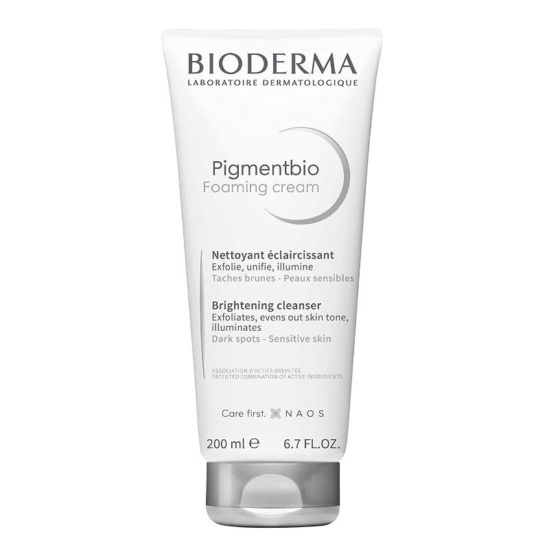 Bioderma Pigmentbio Foaming Cream Brightening Exfoliating Cleanser For Dark Spots, Sensitive Skin