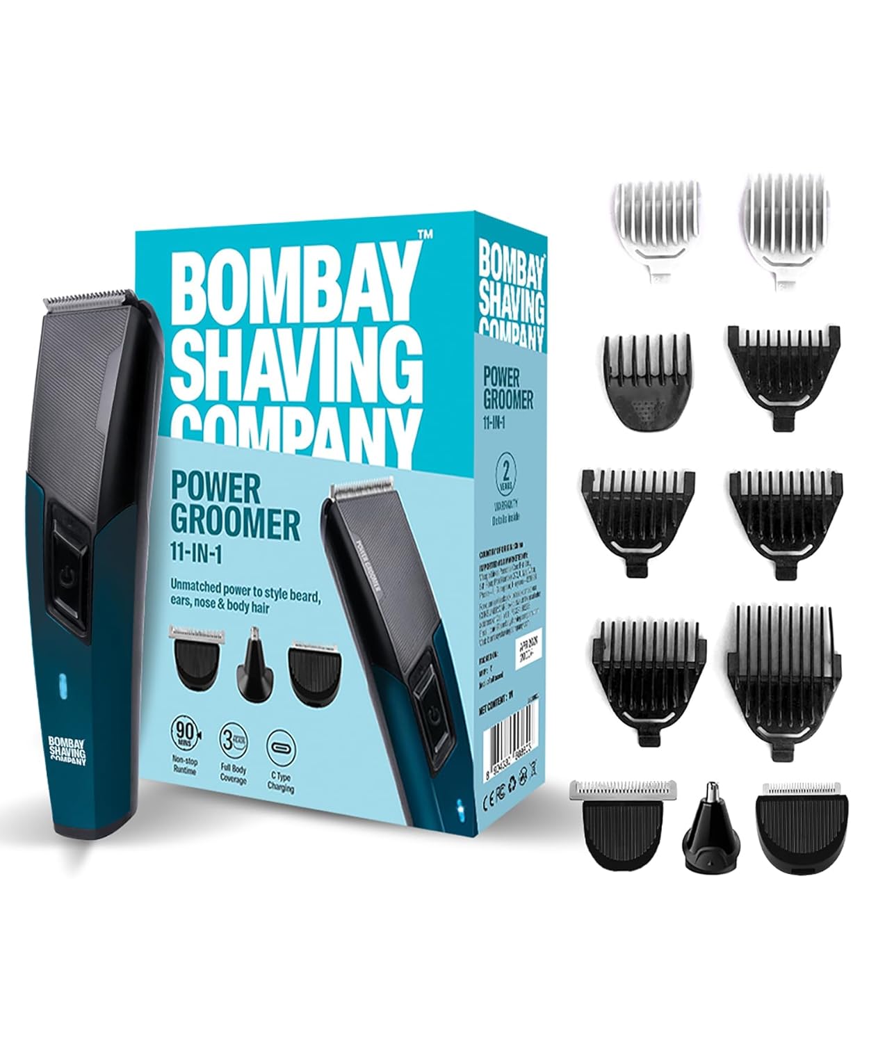 Bombay Shaving Company 11-In-1 Power Groomer Beard & Body Trimmer For Men